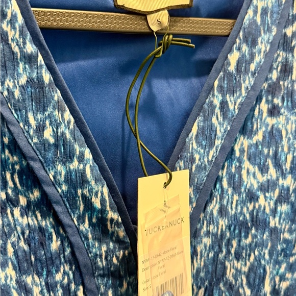 NWT Tuckernuck Blue Patterned Midi Dress Size S (US 4) - Picture 5 of 9